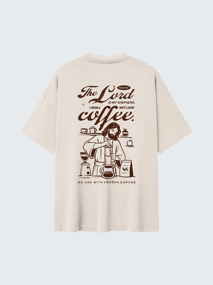 Camiseta WE ARE x Clothes Coffee blanca, gráfico estampado en la espalda